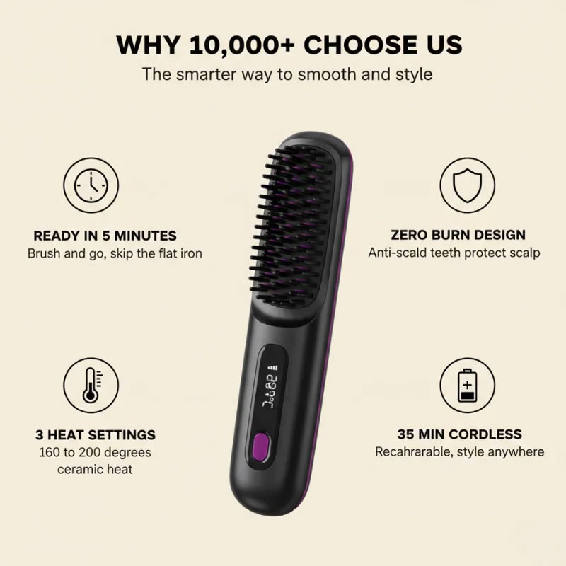 Radiant-hair-therapy Wireless hair straightener