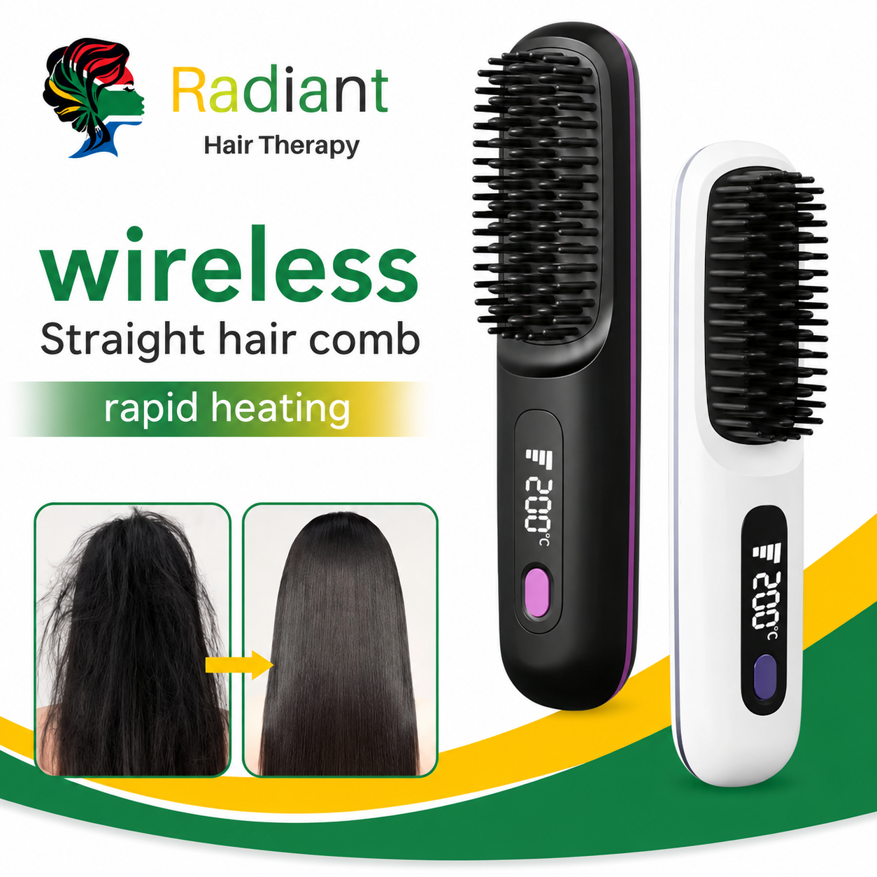 Radiant-hair-therapy Wireless hair straightener